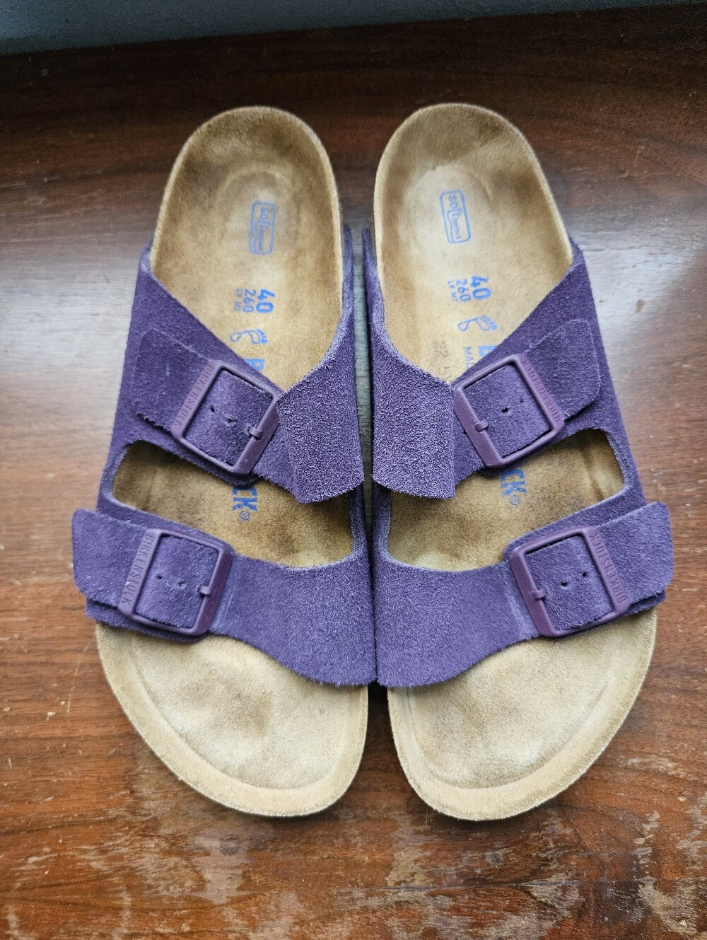 Birkenstock Arizona Purple Suede 40 R - Picture 2 of 5
